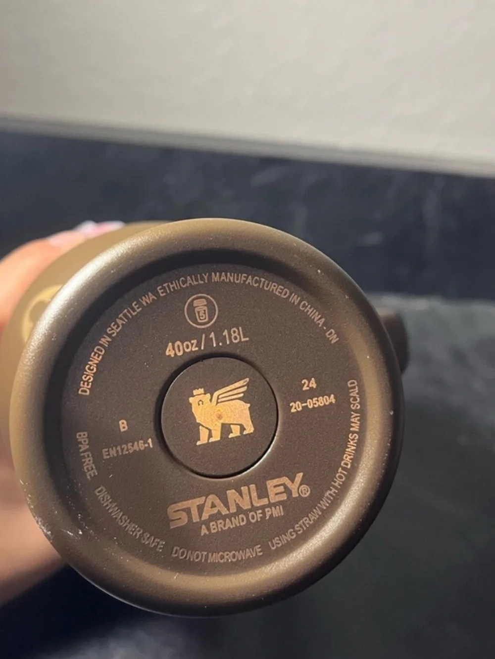 Stanley Brown Gold Patterned Designer Tumbler New in Box - Picture 6 of 6